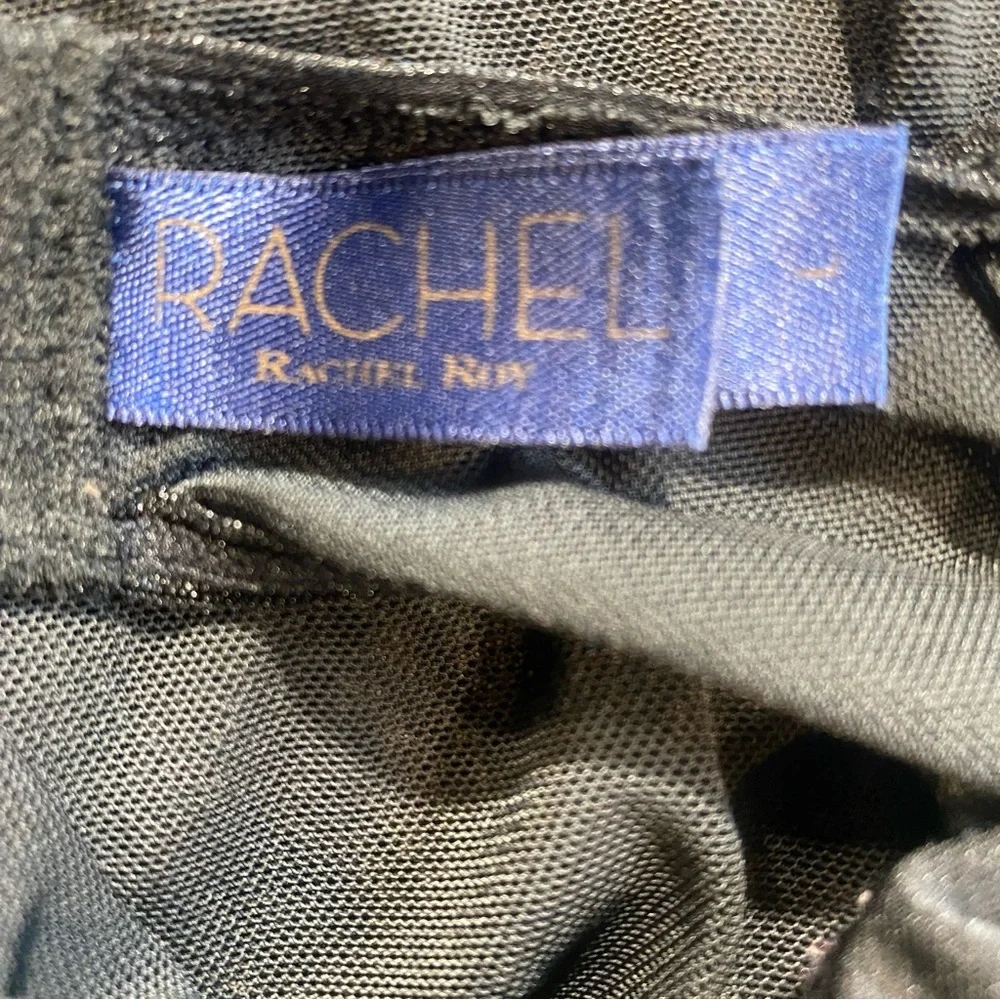 Rachel‎ Black Lace Chemise with Sheer Design